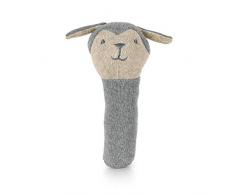 Sterntaler- Hochet Sceptre en Tricot Mouton, 3301980, Argent (Silber Mel.)