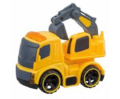 Idena 40015 – Véhicules de Chantier avec entraînement Assortis comme Chariot Grue, Mélangeur, Kipper ou Poubelle Chariot