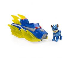 La Pat Patrouille - 6056840 - Véhicule + Figurine Mighty Pups Charged Up - Chase - Voiture Paw Patrol - Jeu jouet enfant