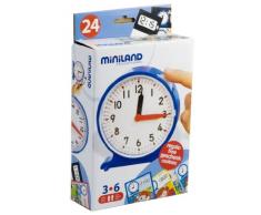 Miniland Horloge avec cartes dactivité - version anglaise