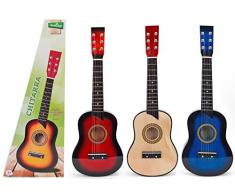 Globo Jouets Globo – 36054 63 cm legnoland Guitare en Bois avec 6 Cordes