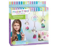 Make It Real 1305 Bricolage Terrarium Terrarium Bijoux- Bouteille Pendentif Making Kit pour Les Filles