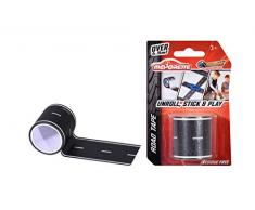 Majorette 212058196 Playtape, Road Tape, Film de Rue, Adhésif pour Enfant, Toy Voitures de Course, Autocollant, Route, Noir/Blanc