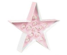 LA Nina – Kit de Construction Lampe étoile, 20.5 x 20.5 x 5 cm, Couleur Rose (60400)