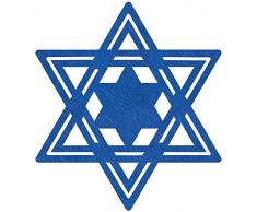 Amscan 670813 Set de table en feutre Motif étoile de David 40 cm