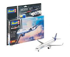 Revell Model Set- Revell Model Set-64952-maquette davion de Ligne Airbus A321 Neo-avec Accessoires-échelle 1/144-niveau 4/5 Maquette, 64952, Non laqué