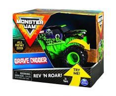Monster Jam - 6053250 - Jouet enfant - Véhicule Rev & Roar Grave Digger - Véhicule échelle 1:43 - Modèle Aléatoire - Voiture Monster Truck