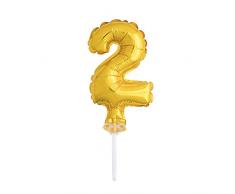 Unique Party- Décoration pour gâteau, 57262, doré