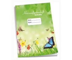 Edition Trötsch 201533 Cahier de textes Format A5 Motif papillons 96 pages avec enveloppe transparente Multicolore - version allemande