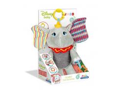 Clementoni - 17297 - Peluche Premières activités - Disney Dumbo - Jouet bébé, 6 Mois et Plus