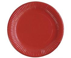 Braun & Company 3704-0205 Lot de 10 Assiettes de fête Rouge