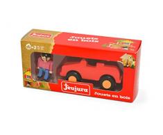 JeuJura - 8083 - Jouet en bois - construction - Voiture rouge - Modèle aléatoire