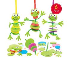 Baker Ross Kits de décoration Grenouilles à empiler (Lot de 6) -Loisirs créatifs pour Enfants, AT611