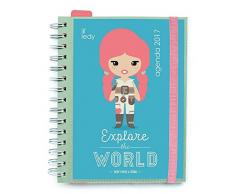 VARIOS Agenda 2017 Lil LEDY Bande élastique