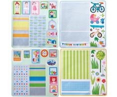 HABA- Little Friends Accessoires pour Maison de Poupée Autocollants Décoratifs, 301962