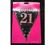 amscan 9900582 4 m Celebration 21 prismatique fanions