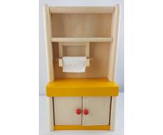 Rülke 22686 Jouet en Bois pour poupée Bois Rouge Jaune