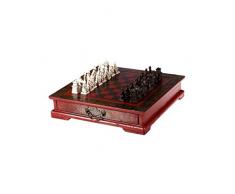 lachineuse Table DE Jeu D’ÉCHECS - Style Coffret Chinois Antique