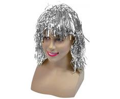 Bristol Novelty Novelty-BW130 BW130 Perruque Guirlande, Argent, Silver, Taille Unique