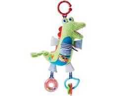 Fisher-price Crocodile Dactivités Peluche Bébé avec Motifs et Textures, 2 Jouets Hochets et Anneaux Suspendus inclus, dès la Naissance, Dyf89