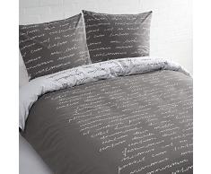 Daydream- Text Housse de Couette Lits-Jumeaux, 68185U, Gris