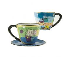Enesco – Prosperity Tree Graphics Tasse de thé avec Assiette