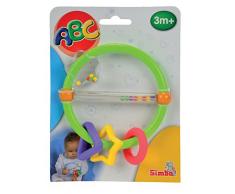 Simba 104016959 – ABC Hochet avec Anneaux de Dentition 12 cm, 3 Sort.
