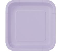 Unique Party - 31366 - Paquet de 14 Assiettes en Carton - 23 cm - Lavande