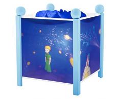 TROUSSELIER - Le Petit Prince Saint Exupéry - Veilleuse - Lanterne Magique - Idéal Cadeau de Naissance - Dessin animé - Couleur Bois Bleu - Ampoule 12V 10W inclue - Prise Electrique UK