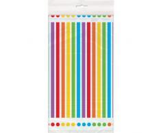 Unique Party - 47113 - Nappe en Plastique Fête Arc-En-Ciel - 213 cm x 137 cm