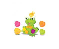 LUDI - Coffret de jeux deau pour le bain : grenouille, moulins, verres gigognes percés, coupelle. Dès 12 mois. Fixations ventouses - réf. 2246