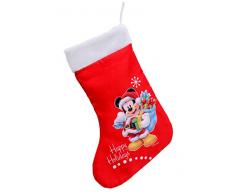 Ciao 90911 Chaussette de Noël Disney Mickey Rouge Taille M