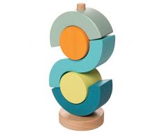 Manhattan Toy- Jouet empilable en Bois Shock-a-Locka Boom Tout-Petits, 218140, Multicolore
