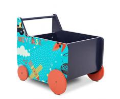 Lalaloom SPACE WAGON - Marchette en bois avec espace de rangement pour les jouets