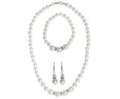 Widmann 03354 Strass Parure Femme Blanc