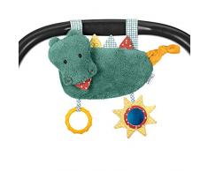 Sterntaler Jouet à Suspendre avec Système de fermeture Velcro, Zoo Câlin, Crocodile Konrad, Hochet inclus, Âge : Dès la naissance, Vert