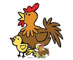 Star cutouts Ltd SC1447 Adorable Poulet avec Poussins Animal de la Ferme Idéal pour fêtes, événements, décorations de Table et Anniversaires Multicolore