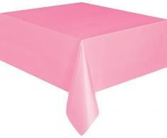 Unique Party 50392 - Nappe en Plastique Rose de Bébé 2,74 m x 1,37 m
