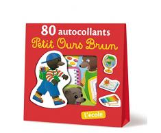 Lecole - 80 Autocollants Petit Ours Brun
