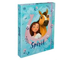 Undercover SIIT0940 Cahier A4 avec tendeur en Caoutchouc DreamWorks Spirit Bleu/Rose