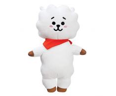 Aurora Produits Officiels BT21 signés World, Peluche RJ, Petit modèle, 61324, Blanc