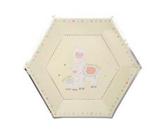 Neviti Llama Love-Large Paper Plate-8 Pack Assiette en carton, 776278, Pastel Multi, 27 x 27 x 0.5