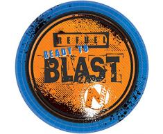 Amscan- Assiettes en carton, 9903921, Multicolore