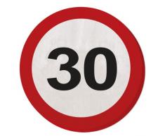 Creative Traffic Sign fête danniversaire Serviettes de Table (Lot de 20) – 30e Anniversaire