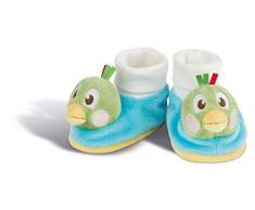 NICI, Multicolore 43944 Fritz la Moineau Chaussures de bébé avec hochet