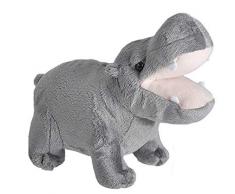 Wild Republic Hippopotame Peluche, Wild Calls Jouet Clin avec Module de Sonorisation, Cadeaux pour Enfants, 20 cm
