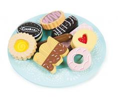Le Toy Van Honeybake Coffret biscuit et assiette en bois - Version Anglaise