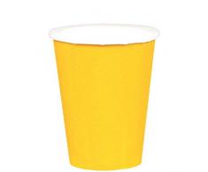 Amscan International 68015-09 Amscan Lot de 20 gobelets en Papier Jaune 23 g