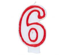 Unique Party - 360-6 - Bougie dAnniversaire Numéro 6