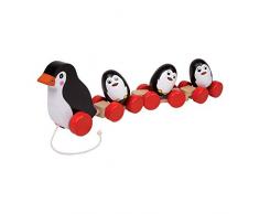 Small foot company - 2492 - Jouet À Tirer - Famille De Pingouins